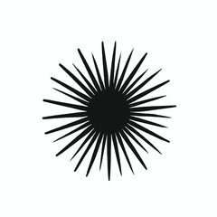 Obraz premium A black and white image of a circular pattern, vector silhouette