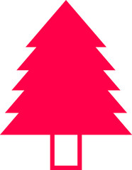 Christmas Tree Icon Illustration