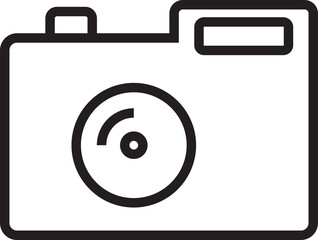 Camera Line Icon Illustration