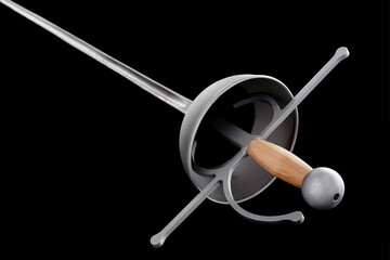 Old foil sword medieval weapon knight equipment