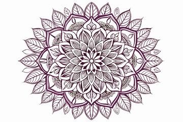 Floral Mandala Design with Delicate Petals