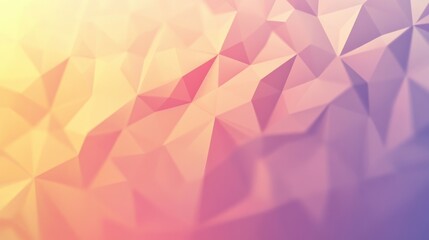 Obraz premium A smooth gradient transitions through soft colors and polygonal shapes, offering a soothing backdrop for creative projects and presentations. Generative AI
