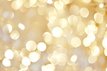 White and light yellow bokeh backgrounds glitter illuminated.