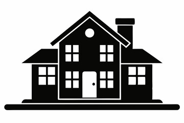 Home silhouette vector, home icon symbol, house black vector silhouette