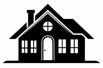 Home silhouette vector, home icon symbol, house black vector silhouette
