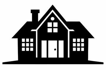 Home silhouette vector, home icon symbol, house black vector silhouette
