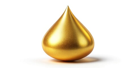 Aerial view of golden drop texture on white background