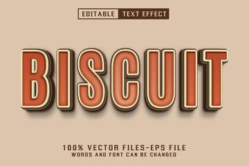 Biscuit 3d Text - Editable Text Effect