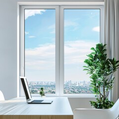 Modern and minimal house window for interior decoration