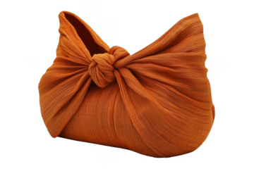 Orange baby pouch sling isolated on transparent background, png file, no background png file