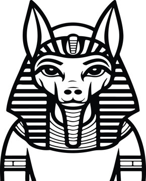recommend clip art: Illustration of egyptian god Anubis vector design