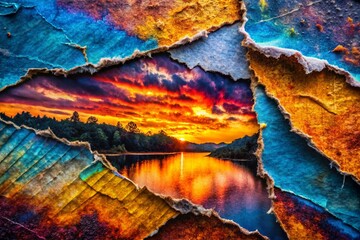 Torn Paper with Black Edges - Creative Illustration for Artistic Projects