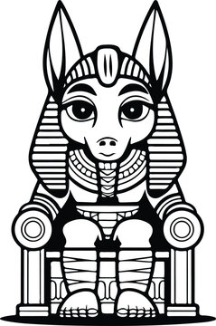 recommend clip art: Illustration of egyptian god Anubis vector design