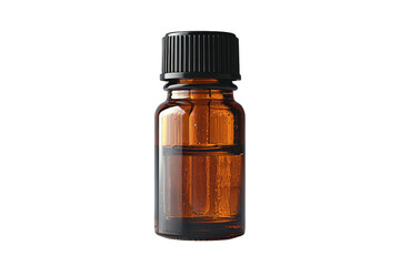 Fototapeta premium Orange essential oil bottle isolated on transparent background, png file, no background png file