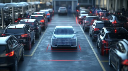 Automated license plate recognition system for efficient barrier-free parking management, showcasing smart technology solutions for streamlined vehicle access and monitoring.