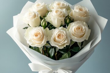 A bouquet white roses