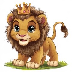 cartoon lion cub