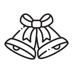 Christmas bell icon design vector template