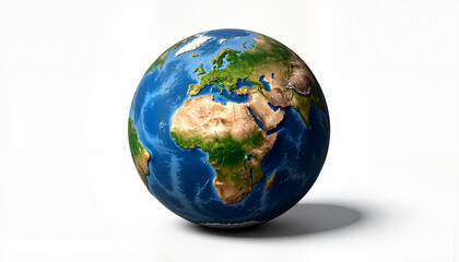 Fototapeta premium Detailed globe showcasing Earth's geography with vibrant colors and textures 