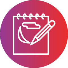 Sketching vector icon style