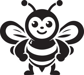 Obraz premium Smiling wasp vector illustration