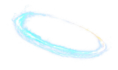 Obraz premium Abstract swirl effect in blue isolate on transparent background, cutout, png