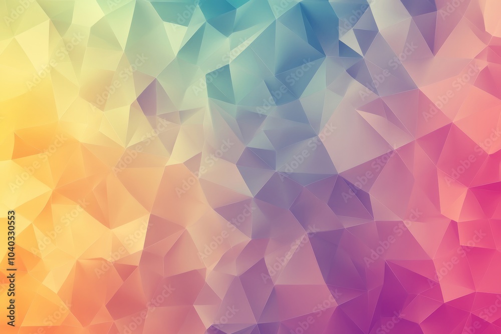 Canvas Prints A vibrant smooth gradient backdrop with soft polygonal shapes showcases a blend of colors ideal for creative projects and digital designs. Generative AI