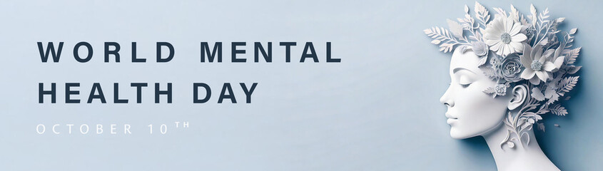 Mental health awareness creative banner