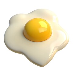 Fototapeta premium Sunny-Side Up Egg Cartoon Illustration