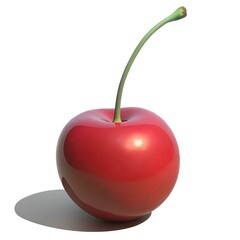 3D Cartoon Render of a Single Cherry