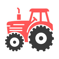 Tractor icon for Farmer Service uses Vector Art image, Agricultural machinery vector illustration.