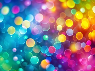Vibrant Fun Colorful Abstract Background with Bokeh Effect for Creative Projects and Designs