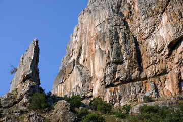 Obraz premium Ballikayalar Canyon is located in Gebze, Turkey. It is a popular tourist area. 