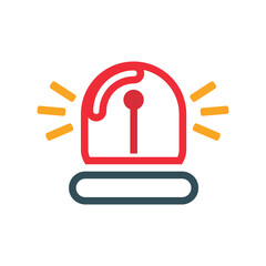 red siren icon logo symbol