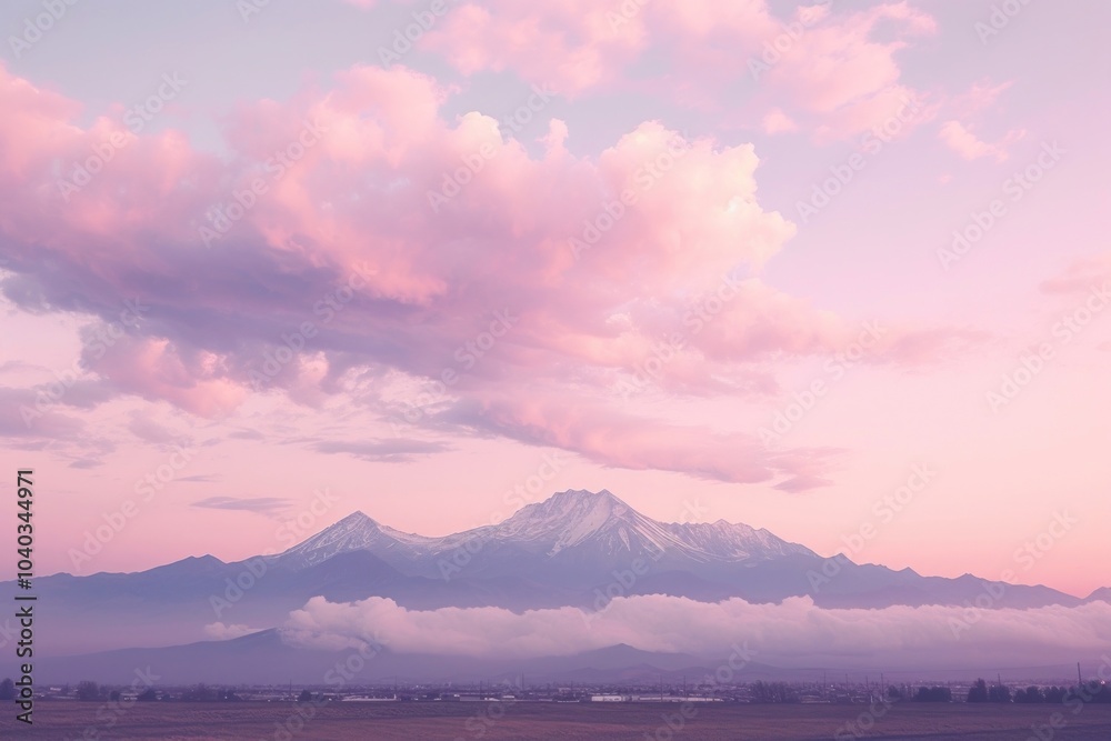 Sticker Mountain cloud sky landscape.