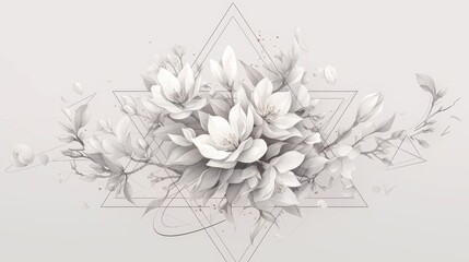 Jasmine flower illustration suitable for shirt/ tattoo design