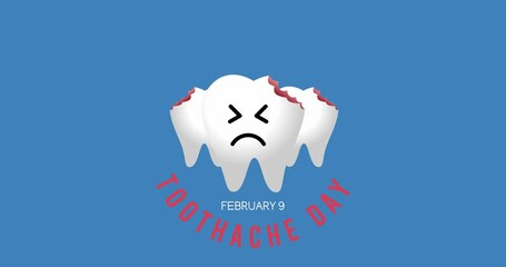 national toothache day animation video, ideal for national toothache day celebration