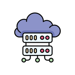 Cloud Server vector icon