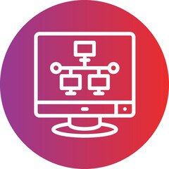 Network Monitoring vector icon style