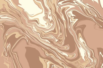 Swirly abstract liquid background. Full frame textures abstract gradient pastel brown glowing wave background. Fluid liquid backdrop copy space. Swirling distorted artistic display fluid motion effect