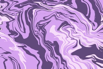 Swirly abstract liquid background. Full frame, textures abstract gradient purple glowing wave background. Fluid liquid backdrop copy space. Swirling distorted artistic display of fluid motion effect
