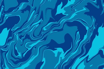 Swirly abstract liquid background. Full frame textures abstract gradient blue glowing wave background. Fluid liquid backdrop copy space. Swirling distorted artistic display marble fluid motion effect