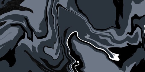 Gradient black grey white marble ink texture acrylic painted waves texture background. pattern can used for wallpaper or skin wall tile luxurious. template design presentation.