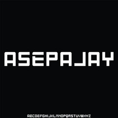 bold display alphabet font vector