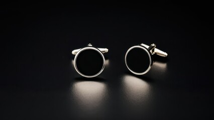 High-quality cufflinks mockup with a clean layout, perfect for displaying branding and logos. Ideal for presentations, advertisements, or e-commerce product listings.