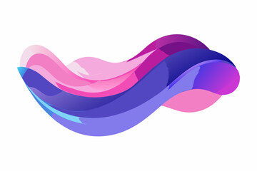 Abstract Gradient Wave Shapes in Modern Design vector illustration