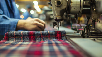 Textile cloth factory working process tailoring