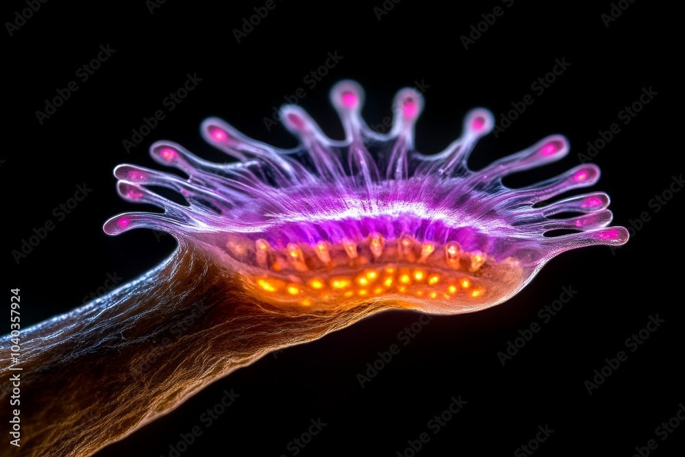 Poster ion channels opening in a neuronâ€™s membrane, allowing potassium ions to flow out of the cell, cont