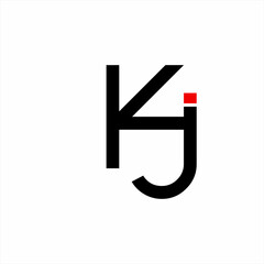 Initial letter K4j logo design.