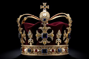 Fototapeta premium Crown jewelry studio shot accessories.